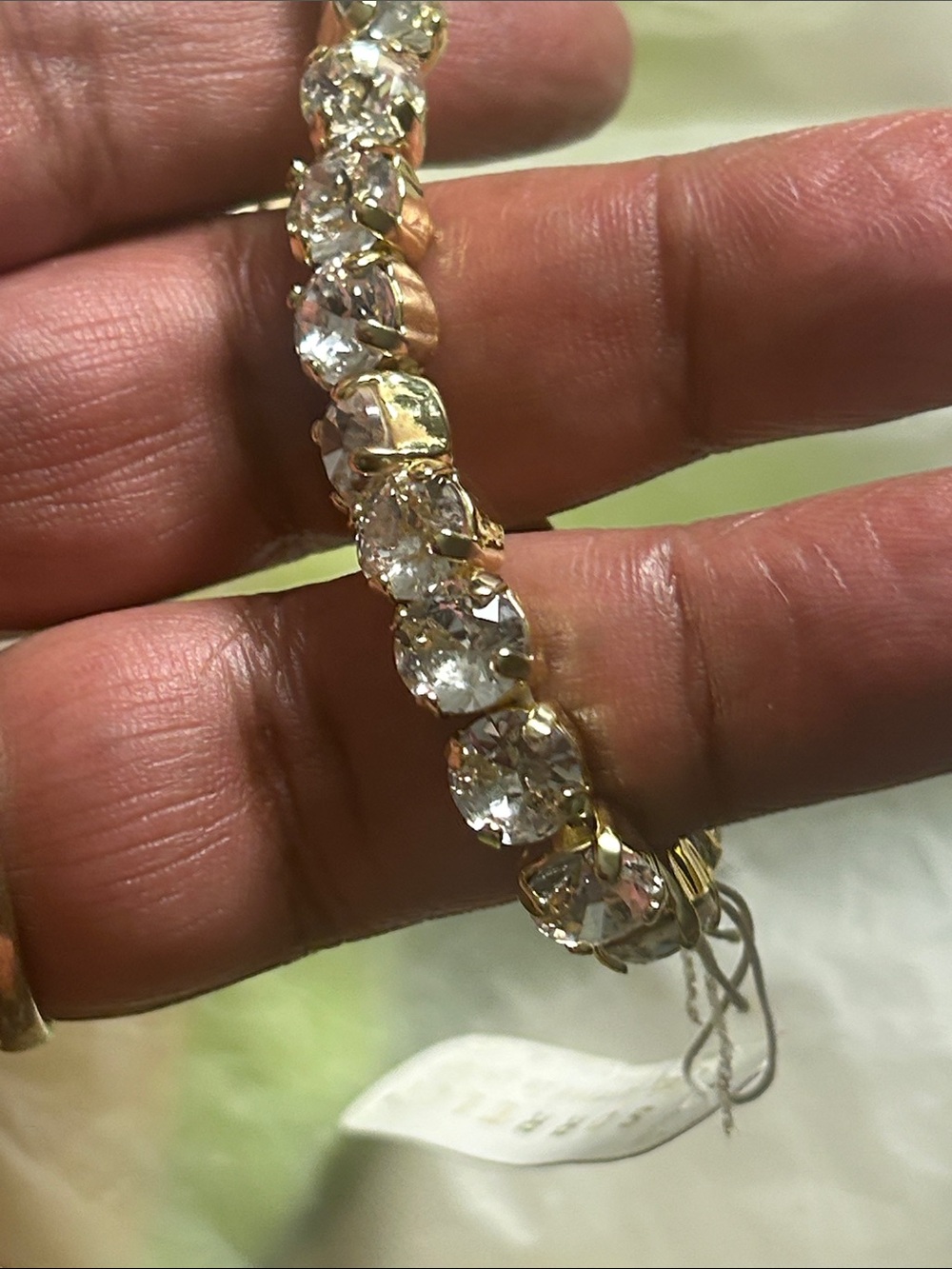 Sorrelli Gold-Tone Bracelet with Clear Crystals - Picture 7 of 8